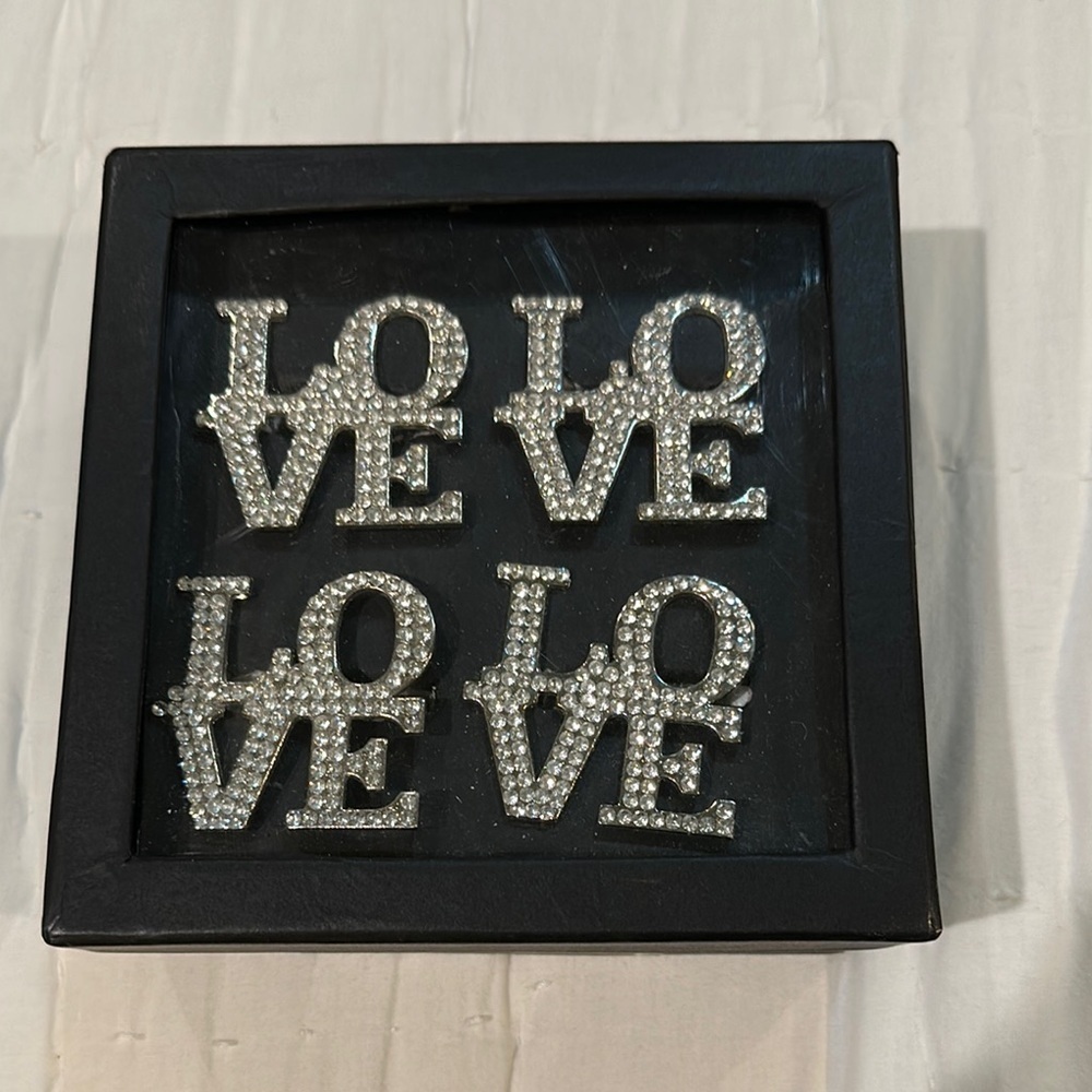 Crystal LOVE Napkin Holders